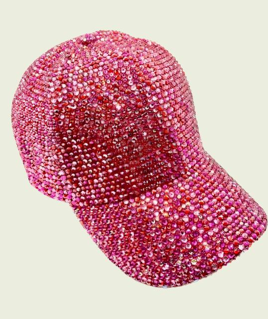 Ambiance by Bernadette cap Pink Swarovski and Preciosa Crystal Cap