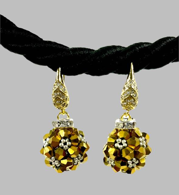 Ambiance by Bernadette Earrings Crystal Cluster Drop Earrings