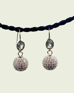 Ambiance by Bernadette Earrings Pave Ball Earrings