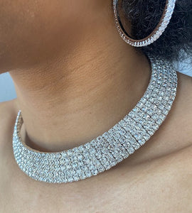 Crystal Necklace Cuff