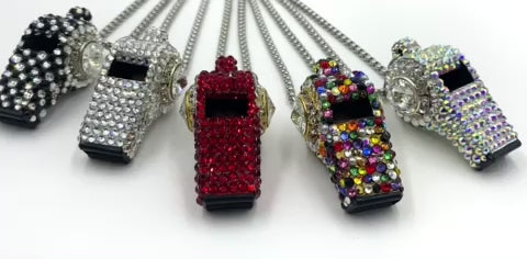 Crystal Paved Whistle Necklace