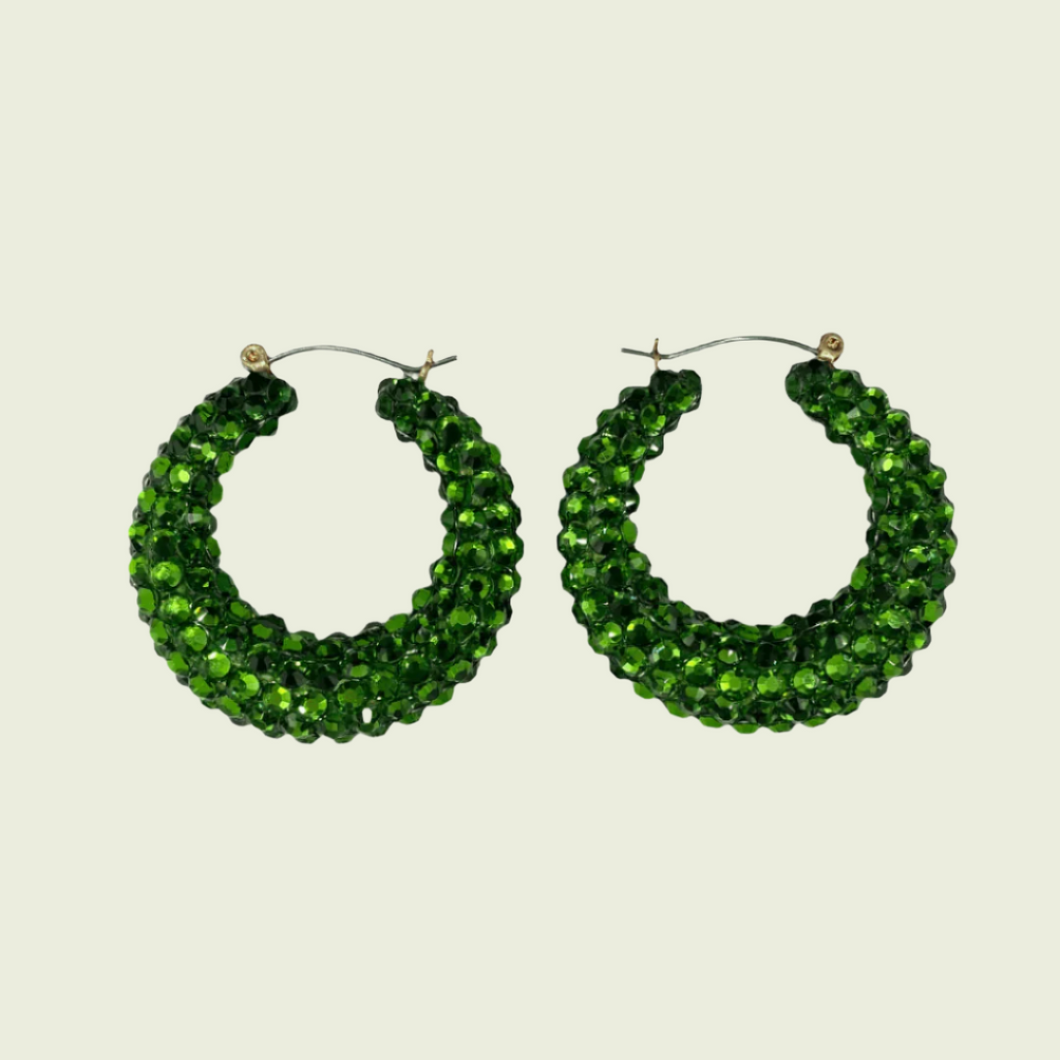 Ambiance by Bernadette Earrings 3D Crystal Hoops