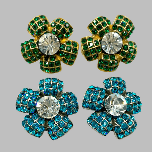 Ambiance by Bernadette Earrings Crystal Button Earrings